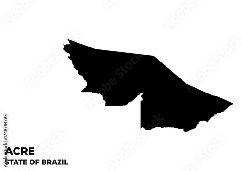 Acre Map, State Of Brazil