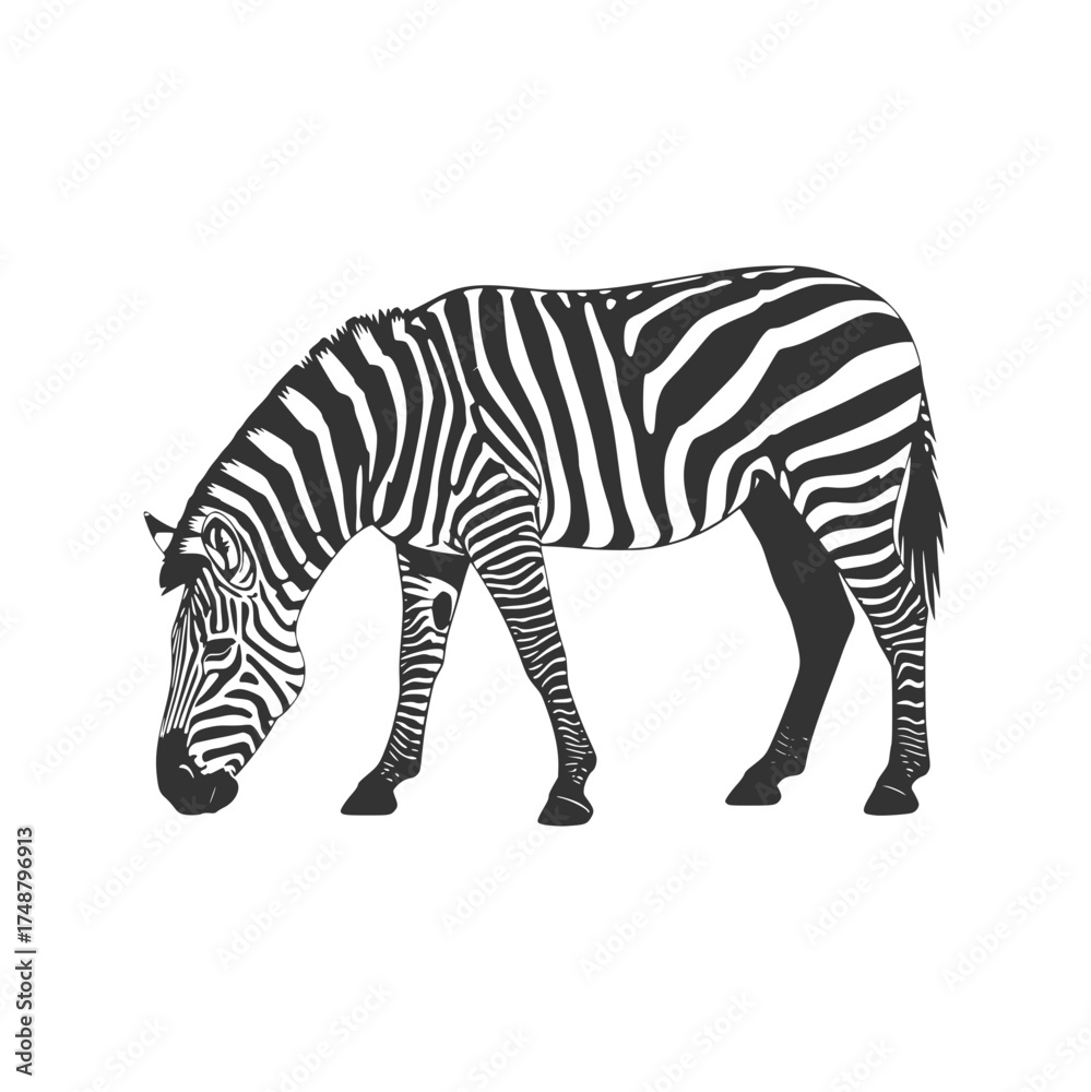 Obraz premium Striking Zebra Vector Illustration for Creative Animal Themed Designs