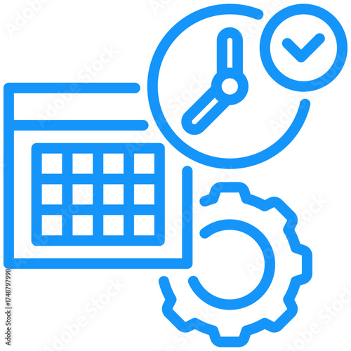 schedule icon isolated on white background. vector illustration icon for hybrid working model and other business