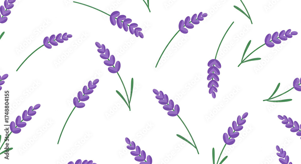 Obraz premium Lavender Flower Illustration on Transparent Background