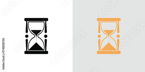 Sandglass Illustration, Hourglass Icon Design Element Isolated, Transparent