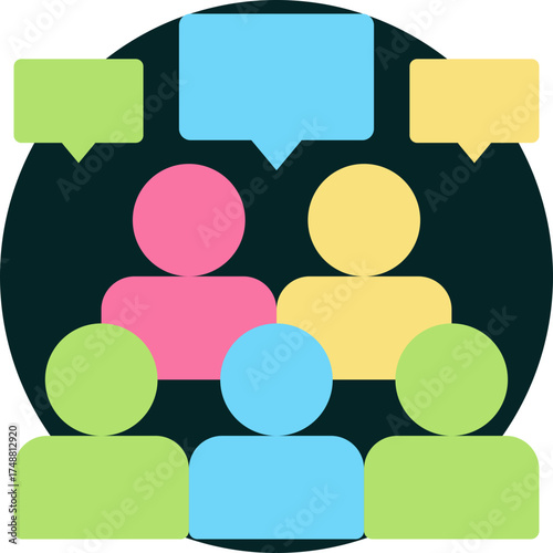 Public opinion icon for market research, website, application, printing, document, poster design, etc