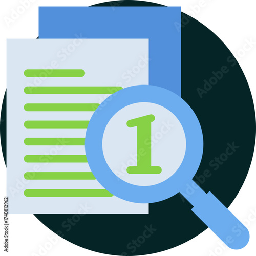Primary icon for market research, website, application, printing, document, poster design, etc