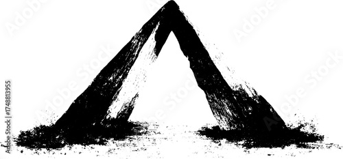 Black and white rune carving stencil art, norse cultural design for prints and decor