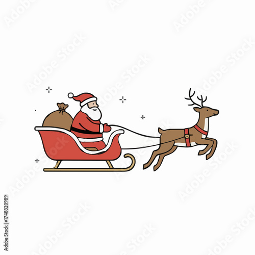 Santa Claus riding a sleigh