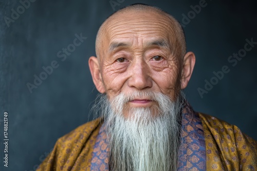 Elderly man with a long whi...