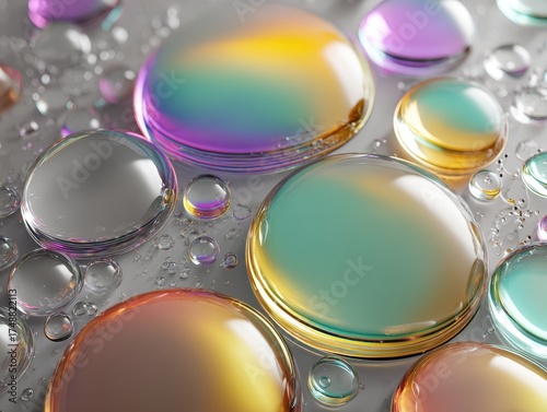 Colorful iridescent bubbles...