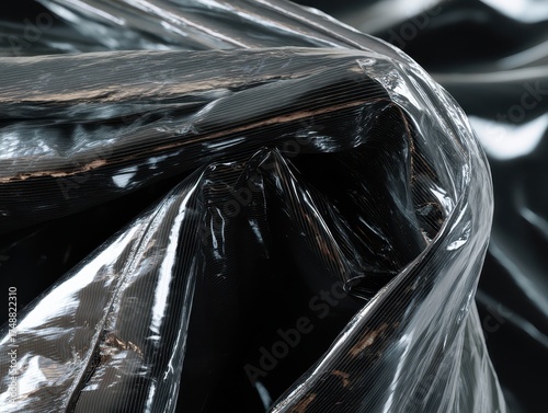 Crinkled reflective materia...