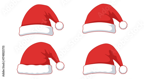 set of santa claus hats