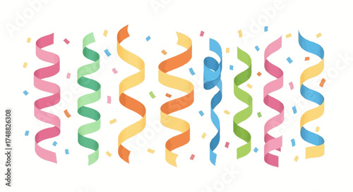 Festive Celebration Elements Vector Illustration Set with Vibrant Colors