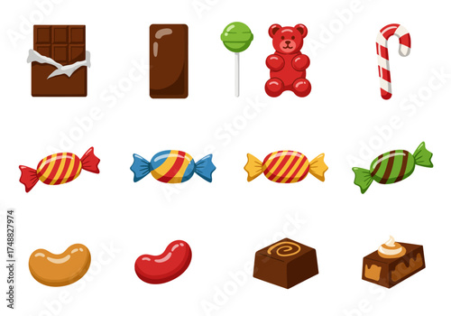 Colorful Assortment of Sweets and Confections for Festive Occasions