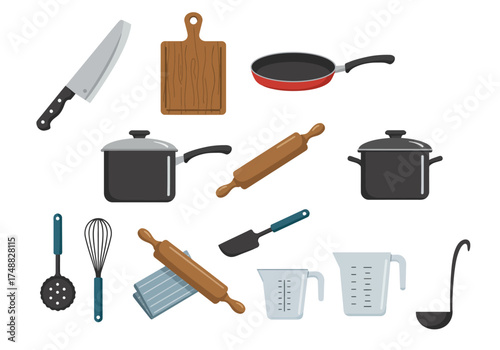 Kitchen Utensils and Cooking Equipment Collection for Culinary Artistry
