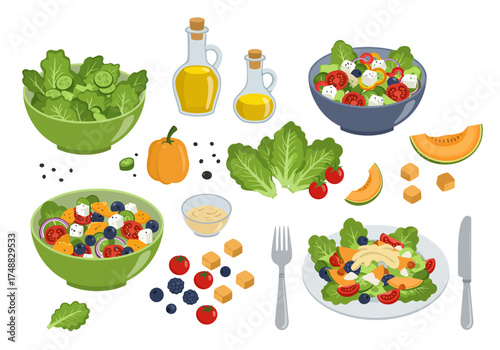 Fresh Salad Creation A Medley of Ingredients for Healthy Eating