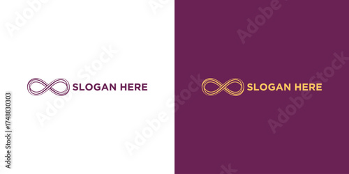 Elegant logo design featuring an infinity symbol with a modern color scheme, suitable for branding