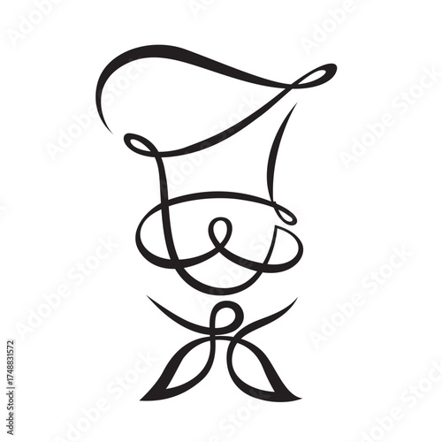 moustache chef head icon isolated on white background