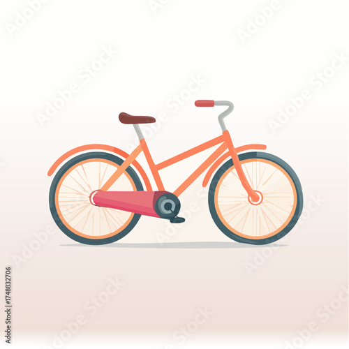 Vibrant bicycle illustration featuring a modern design and appealing color scheme against a soft backdrop