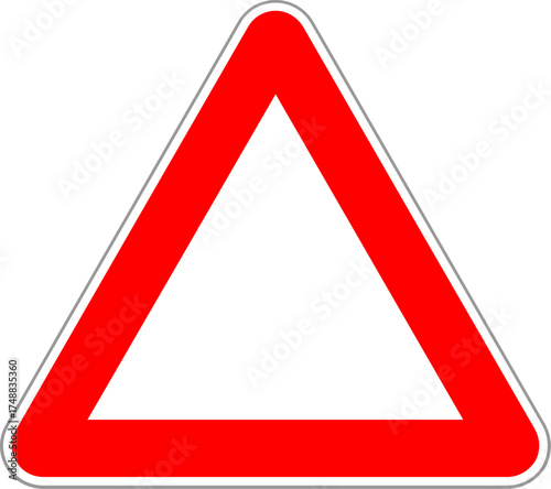 blank warning sign. Blank warning sign vector caution symbol danger alert hazard icon safety information. Blank warning triangle icon .hazard warning sign . 