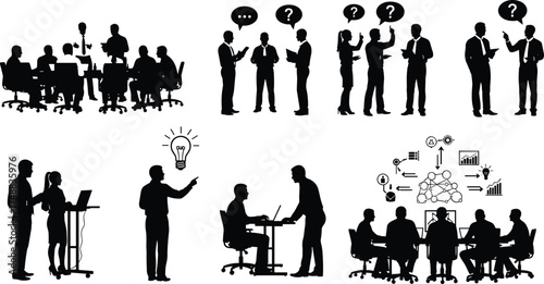 Business meeting, office teamwork, corporate collaboration, brainstorming session, professional communication, idea sharing, workplace strategy, team discussion, productivity, innovation, 