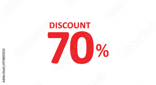 Vibrant Seventy Percent Discount Graphic for Online Retail Promotions and Seasonal Sales Events