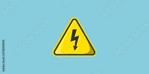 Free Download Electric Shock Danger Yellow Triangle Sign - GFXLoad