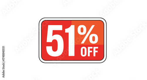 Enticing offer showcasing fifty-one percent discount, beckoning bargain hunters with vibrant promotion and savings appeal for shopping season