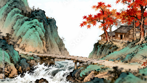 Small Bridge and Flowing Water
