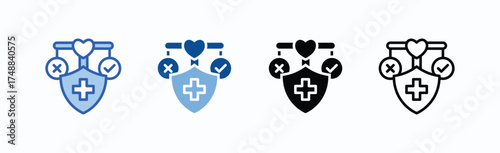 Ethical Icon Sheet Multiple Style Collection Isolated Vector
