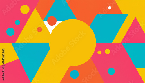 vibrant and playful flat ge...