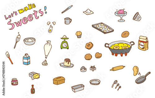 お菓子作りイラスト（カラー）