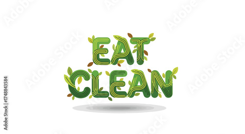 A Visual Statement Promoting Wellness and Healthy Lifestyle Choices Through Dietary Habits with Eco-Friendly Green Text Design