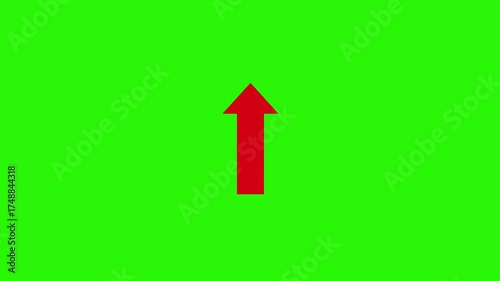 2D arrow looping animation with green screen background. Perfect for motion design, direction indicators, tutorials, and video editing projects.
