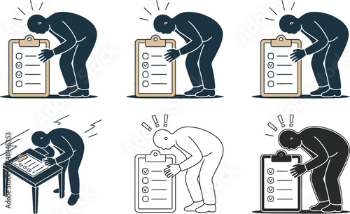 Figures Examining Checklists with Varying Expressions and Styles