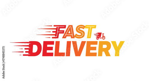 Express Delivery Concept with Speed Lines Emphasizing Urgency and Swiftness for E-commerce Services