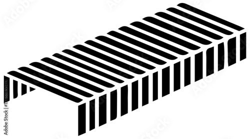 stapler pin silhouette vector. stapler Staples Icon. Solid black Staple strips icon on white background