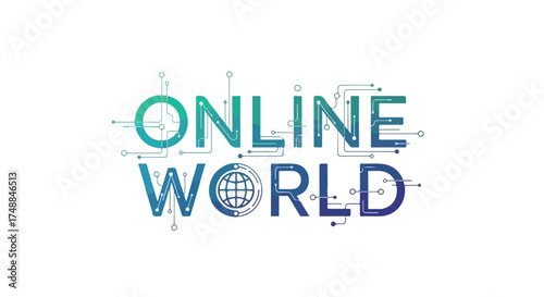 Digital connection across the globe: Illustrative depiction of virtual communication network