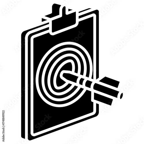 Target Mini Illustration Isometric Icon. Use For Modern Concept, Print, Ui, Ux Kit, Web And App Development. Vector Related To Market, Business, Finace