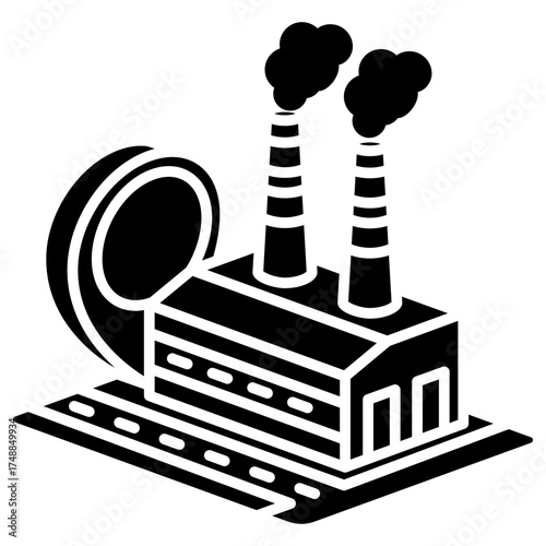Industry Mini Illustration Isometric Icon. Use For Modern Concept, Print, Ui, Ux Kit, Web And App Development. Vector Related To Market, Business, Finace