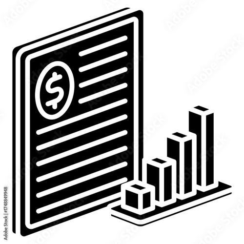 Progress Mini Illustration Isometric Icon. Use For Modern Concept, Print, Ui, Ux Kit, Web And App Development. Vector Related To Market, Business, Finace