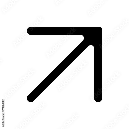 Simple Up-Right Directional Arrow Icon