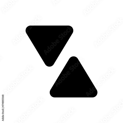 Minimalist Black Rounded Up Down Triangles Icon