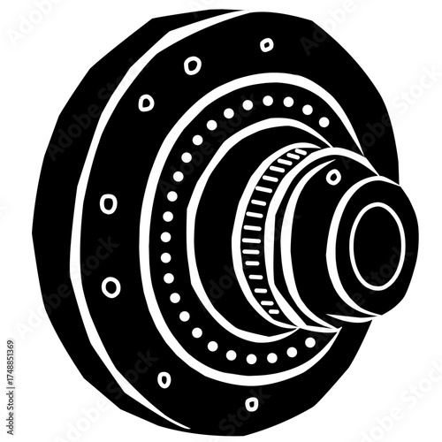 Clutch silhouette vector design