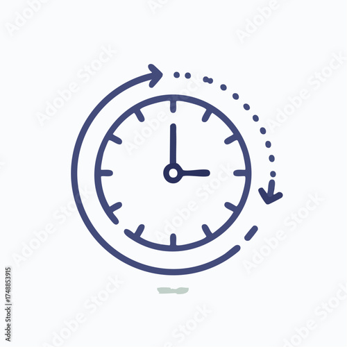 Free Download Time Progress Clock Icon with Arrow - GFXLoad