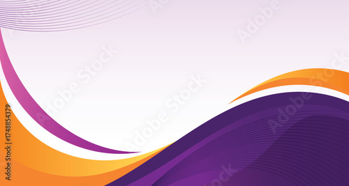 purple and orange gradient flowing wave with smooth line background for poster design, banner, presentation, brochure, slide, marketing