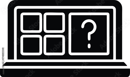 Quiz Board vector icon.