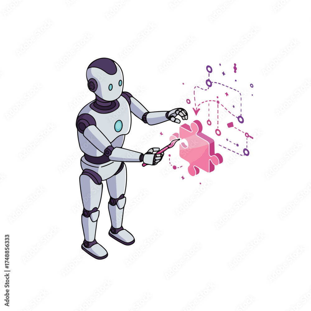 Fototapeta premium Dynamic Business Process Vector Illustration: Optimizing Workflows for Peak Performance