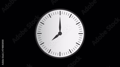 Analog Clock Animation with Motion Loop