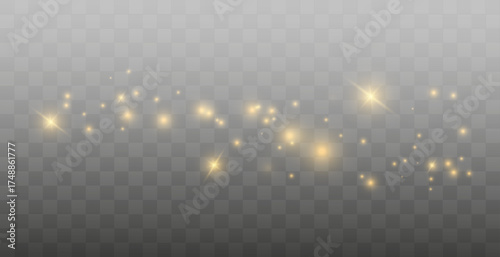 Glowing Particles wit Shinig Stars. Magic Background.