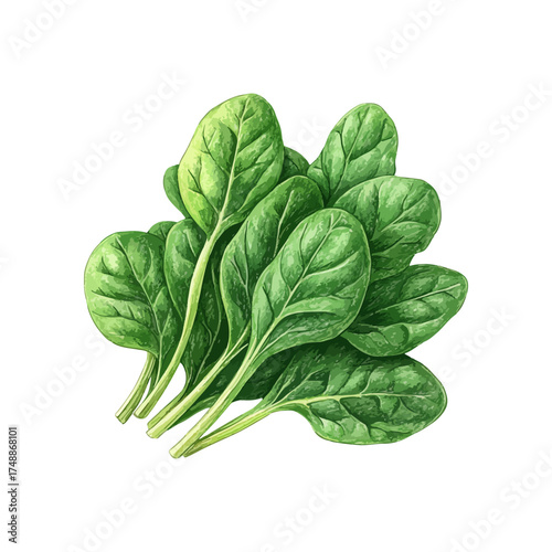 spinach hand drawn illustration