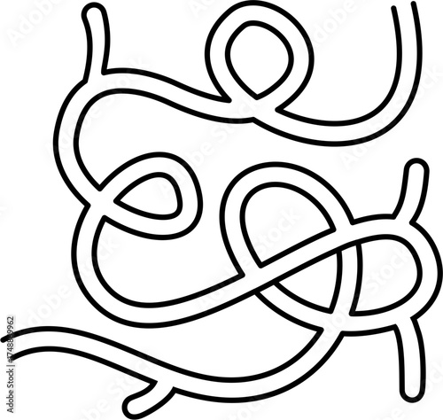Abstract Doodle Maze Path Game, Line Maze for Kids, Fun Maze Activity