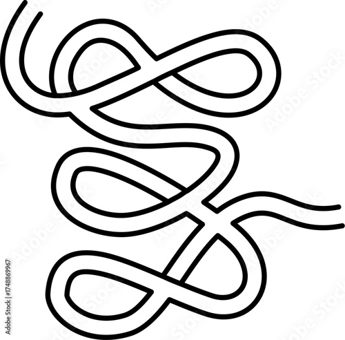 Abstract Doodle Maze Path Game, Line Maze for Kids, Fun Maze Activity